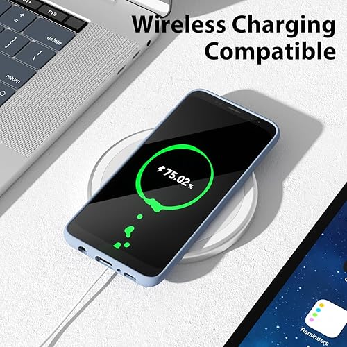 Miniatura 7 de oakxco Funda para teléfono Samsung Galaxy S9 de silicona líquida, bonita funda delgada y delgada de goma suave de TPU lisa de gel para mujeres y