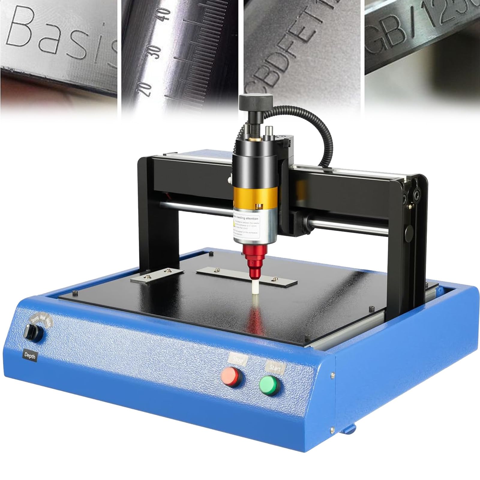 ylpddmm Dot Peen Marking Machine for Metal, Electric Metal Marking Machine, Letter Tag Nameplate Engraver Device, for Mark Fixed Character Serial Number VIN 400W