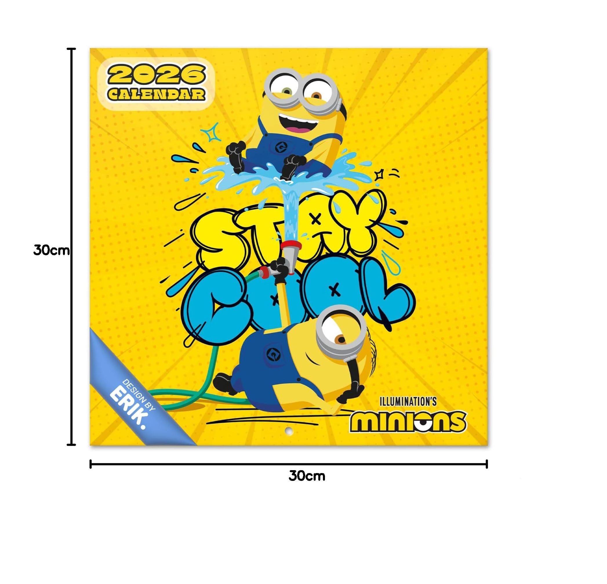 Grupo Erik Wall Calendar 2026 - Minions Calendar 2026 | Square 30 x 30 cm - 12 x 12 inches Wall Planner, Family Planner Month To View | Minions Gifts, Minion Gifts For Friends