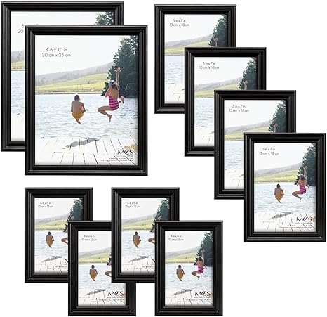 Amazon Com Mcs 10pc Multi Pack Picture Frame Value Set Two 8x10 In Four 5x7 In Four 4x6 In Black Home Kitchen Amazon Com Mcs 10pc Multi Pack Picture Frame Value Set Two 8x10 In Four 5x7 In Four 4x6 In Black Home Kitchen