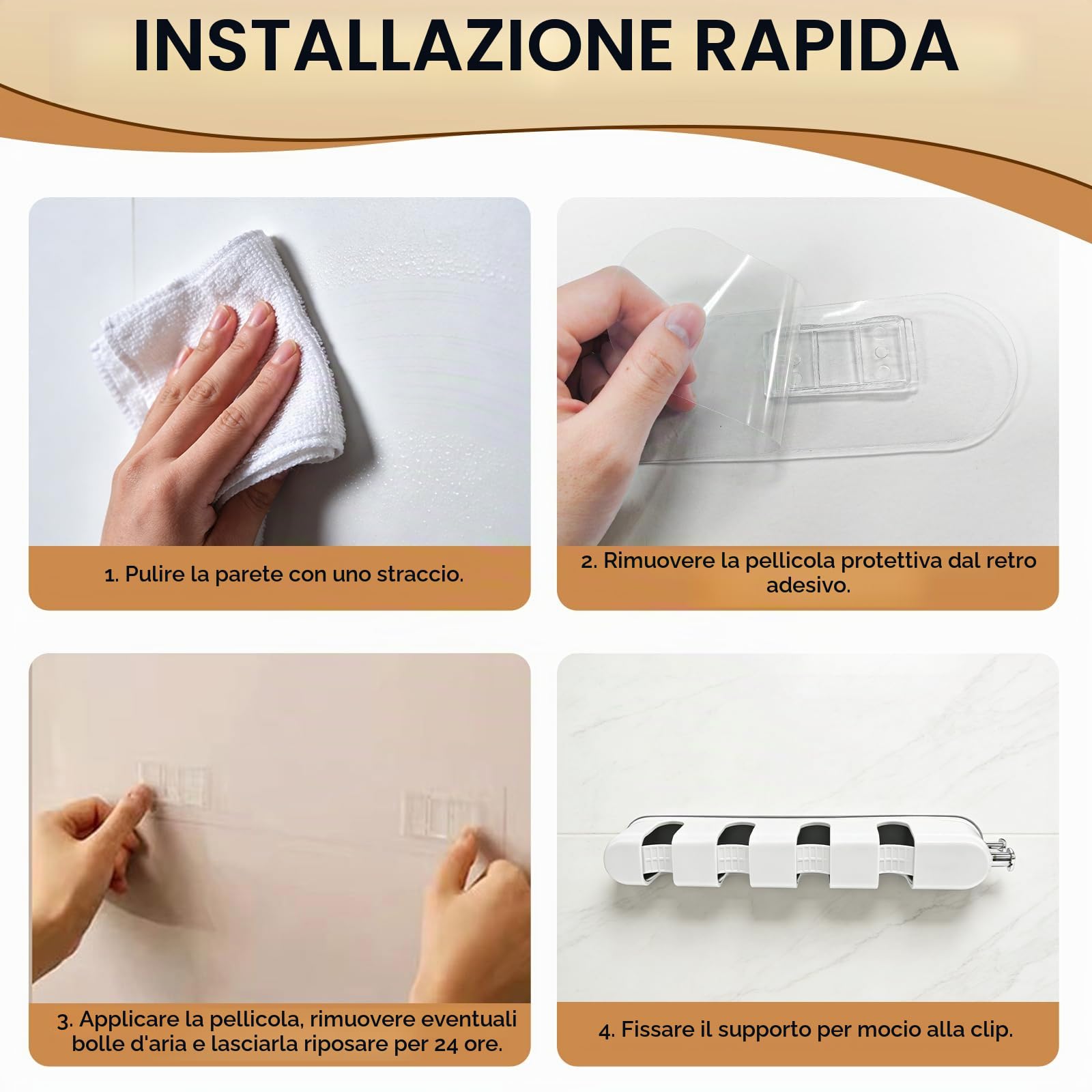 Porta Scope Parete, Supporto per Attrezzi da Giardino, da Utilizzare con Attrezzi da Giardino E Scopes, Porta Scope, In Cucine, Bagni, Appartamenti, Garage E Giardini
