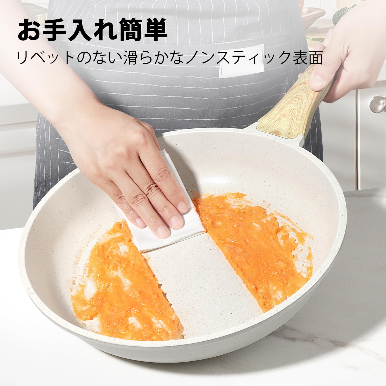 Amazon | GiPP フライパン 20cm 蓋付き IH対応 焦げ付かないフライパン