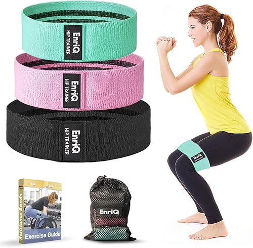 EnriQ bandas de resistencia para piernas y culos bandas de ejercicio para botines bandas de cadera anchas para entrenamiento