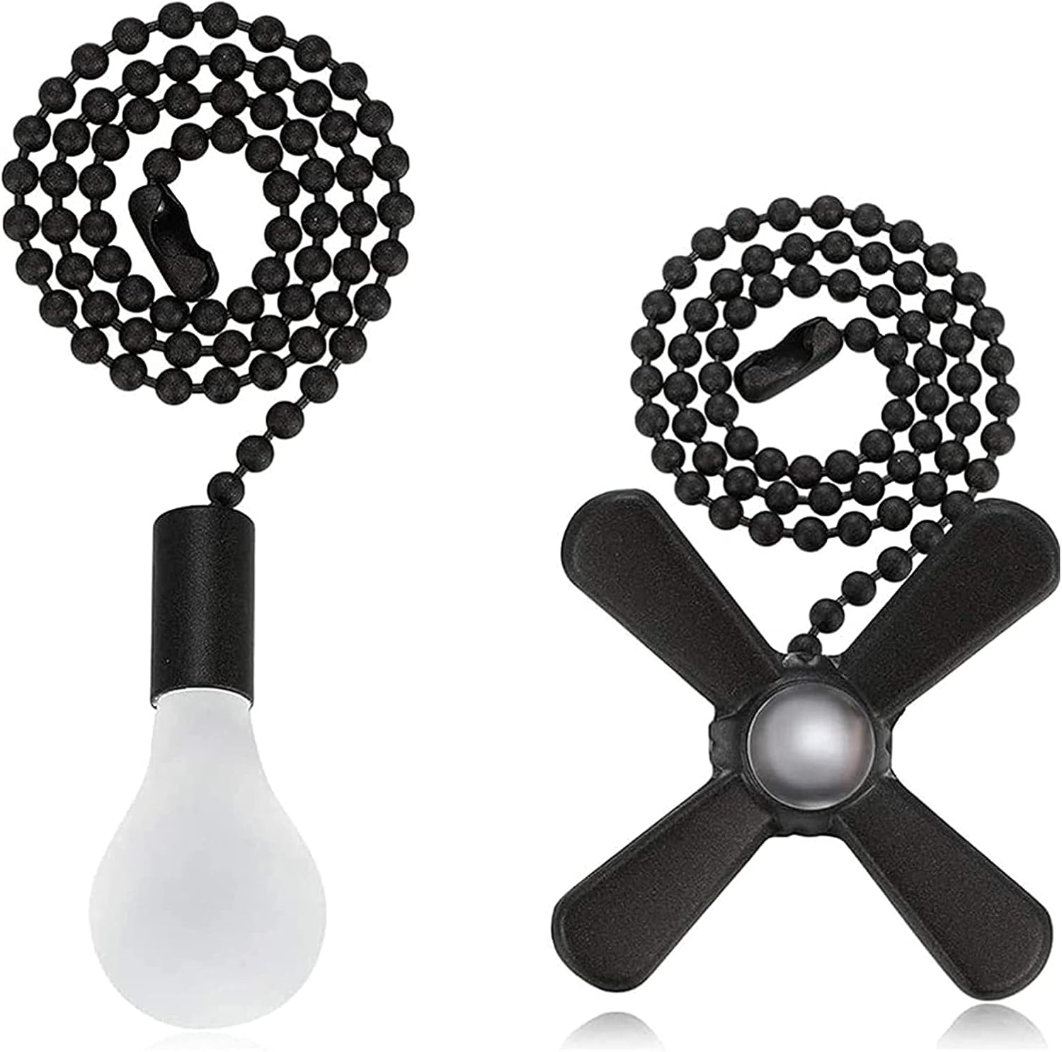Ceiling Fan Pull Chain Set, 3mm Diameter Beaded Ball and 12 Inches Fan
