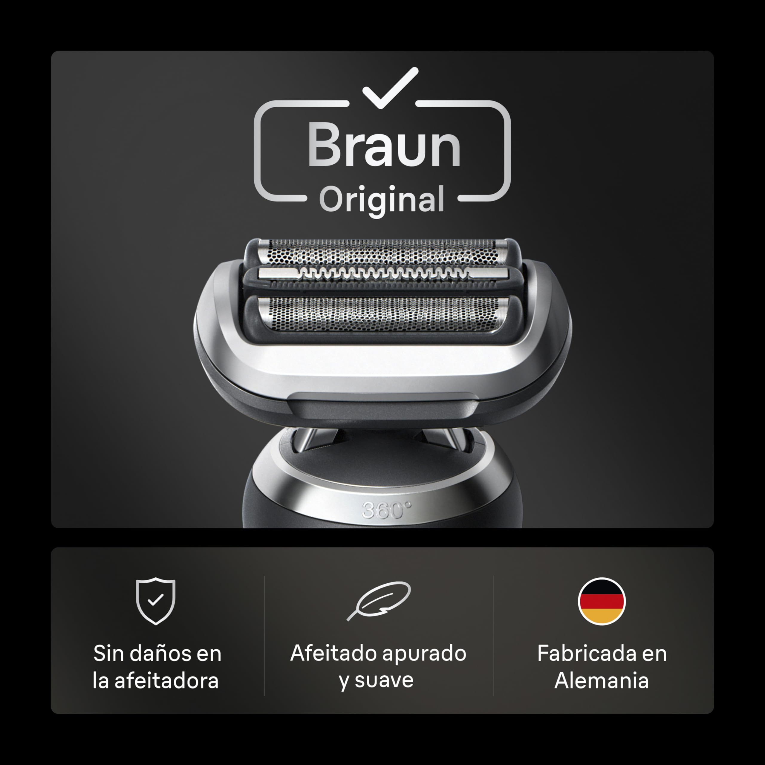 Braun Series 7 Cabezal De Recambio ORIGINAL Para Afeitadora Eléctrica Hombre, Compatible con las Generaciones 70, 71, 72 De Las Máquinas de Afeitar Series 7, Fabricado en Alemania, 74S