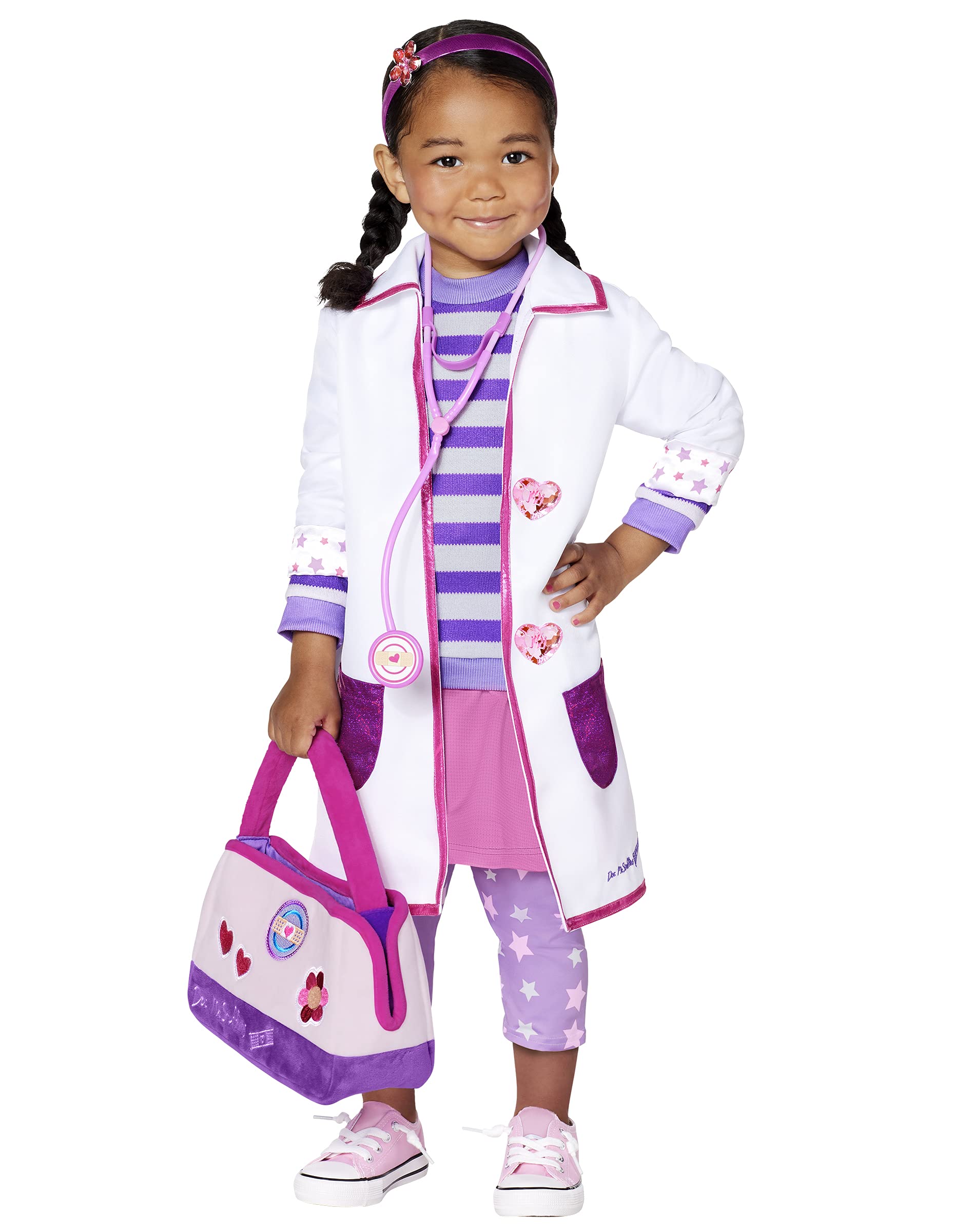 Spirit Halloween Disney Toddler Doc McStuffins Costume | Officially Licensed | Doctor Cosplay | TV and Movie Costumes