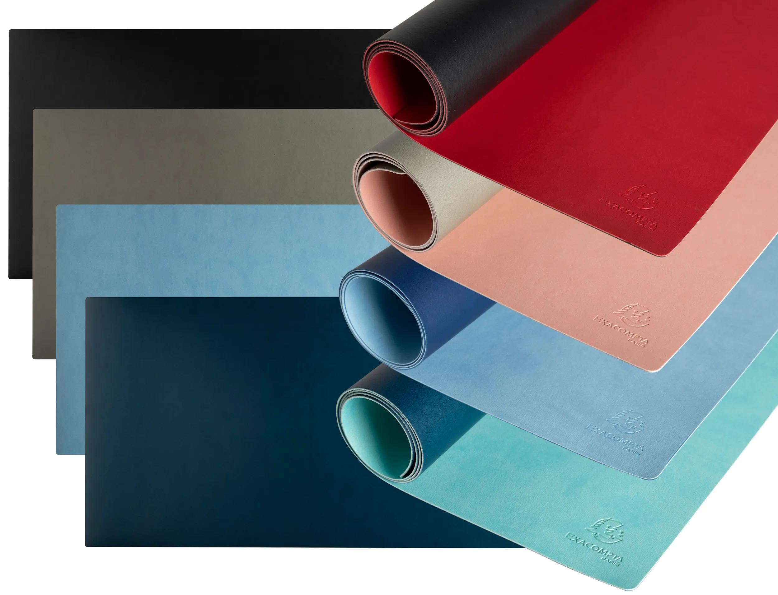 Exacompta - Ref 29160E - Box of 16 Flexible Home Office Desk Pads - in Two-Tone Polyurethane - Flexible and Durable, Desk Protection, Mouse pad - 43 x 90 cm - Assorted Colours - Delivered Flat Packed