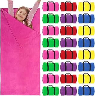 Tudomro Kids Nap Mat Toddlers Roll up Napping Blanket with Attached Pillow and Elastic Strap Soft Fleece Cot Blanket for Preschool Daycare Kid Fits Most Mats Cots 51.18 x 50 Inch