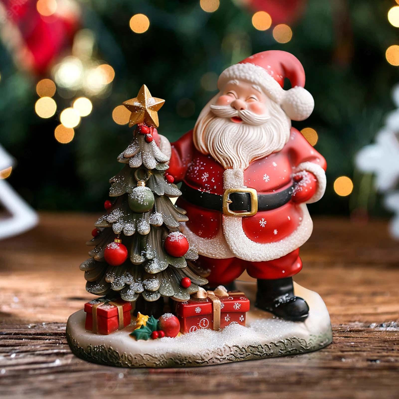 Amazon.co.jp: サンタクロースの置物、樹脂製サンタクロースの置物