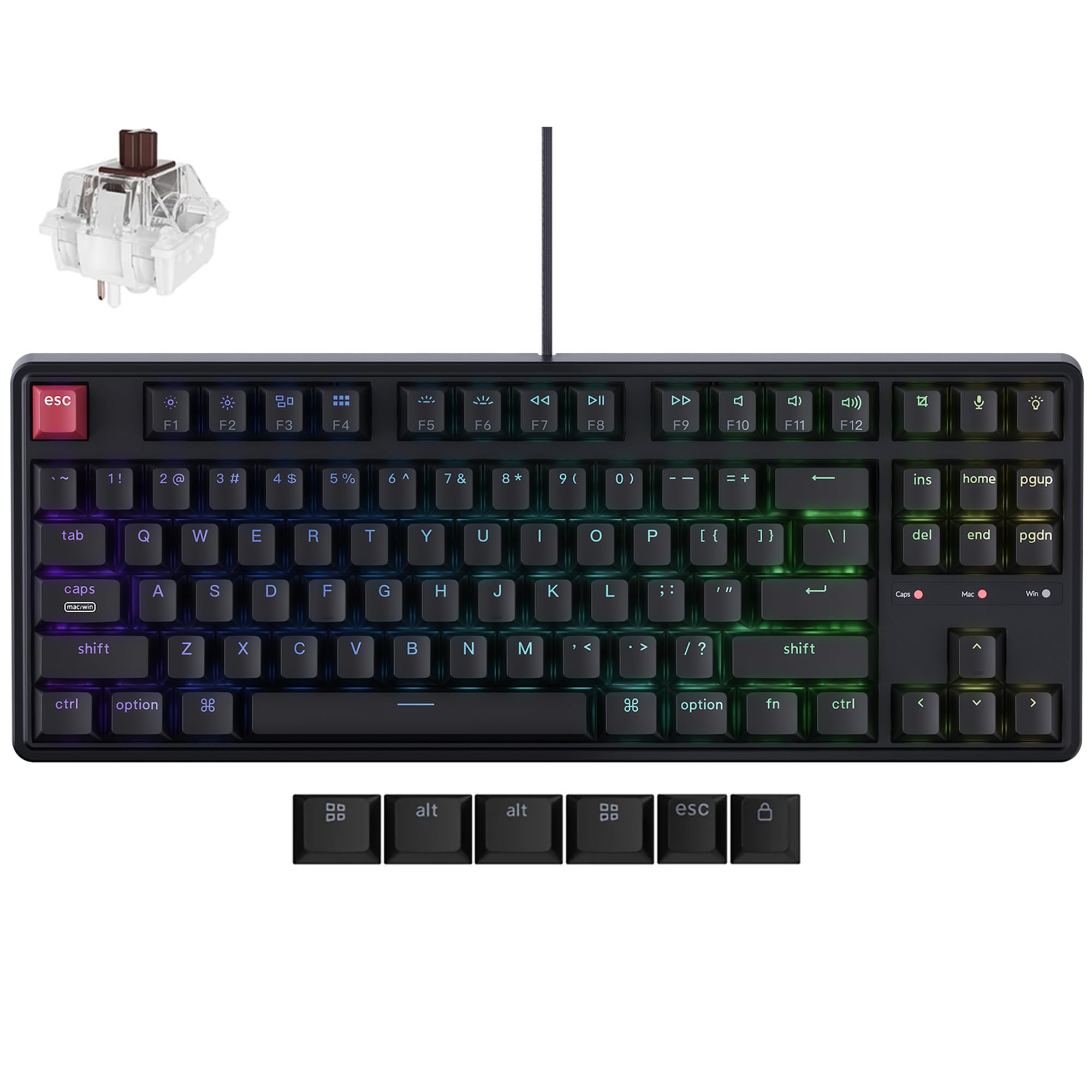 Keychron Tastatur C3 Pro TKL 80% 8K-Abfragerate
