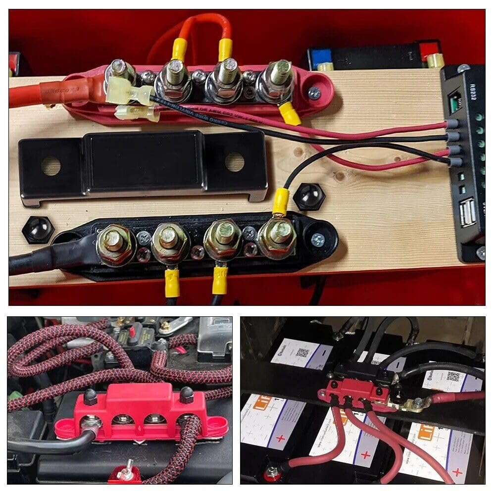 12V Positive Negative M8 M10 Bus Bar Terminal Battery Power 250A Distribution Block With Cover For Boat Rv Truck Camper - View #11