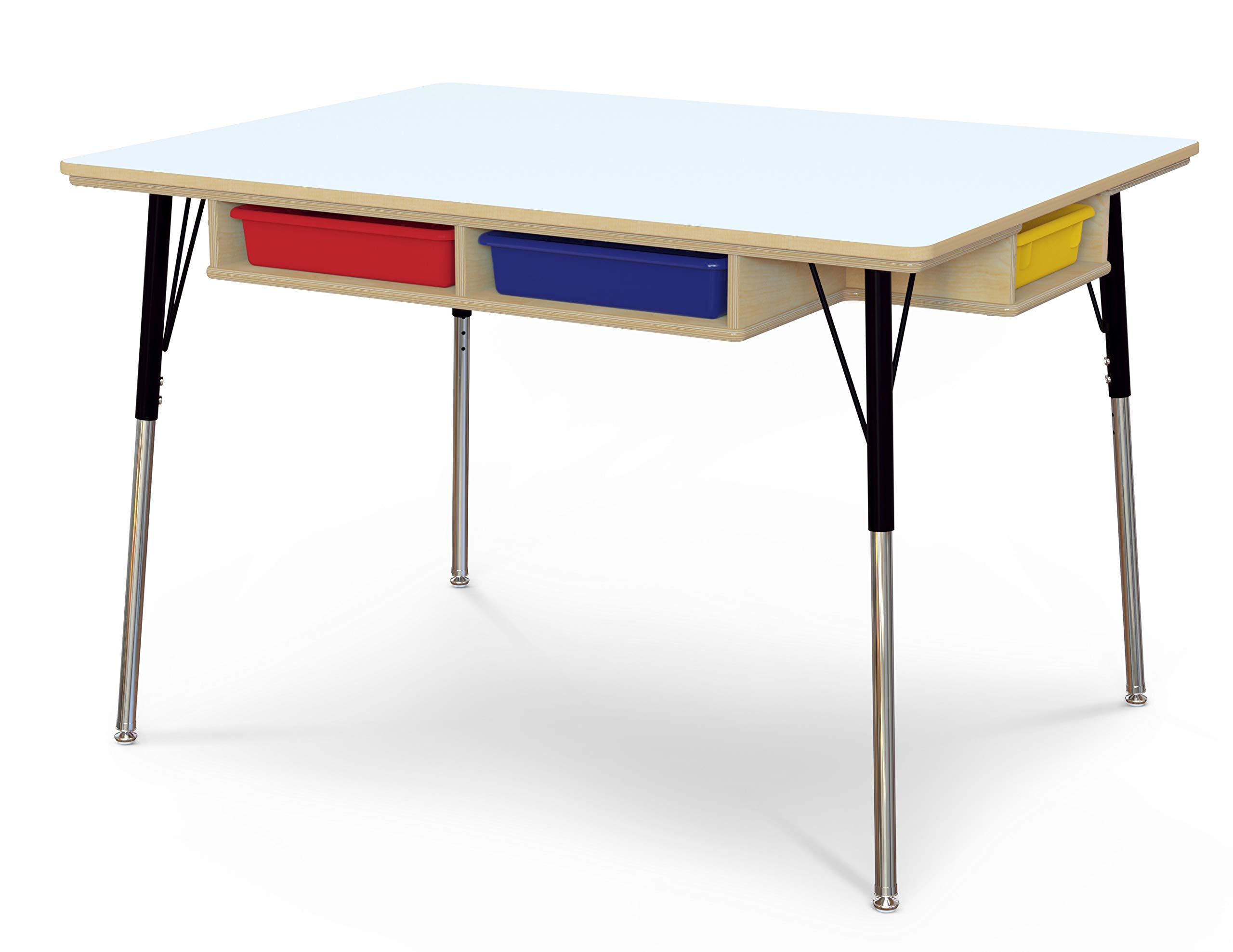 Jonti-Craft 55233JC Table with Storage and Assorted Colored Bins, A-Height (24