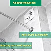 Vista 2 de Interruptor inteligente con sensor de humedad para ventilador de baño de Martin Jerry tasmota con chip WiFi ESP8285 2.4G, control de ventilador