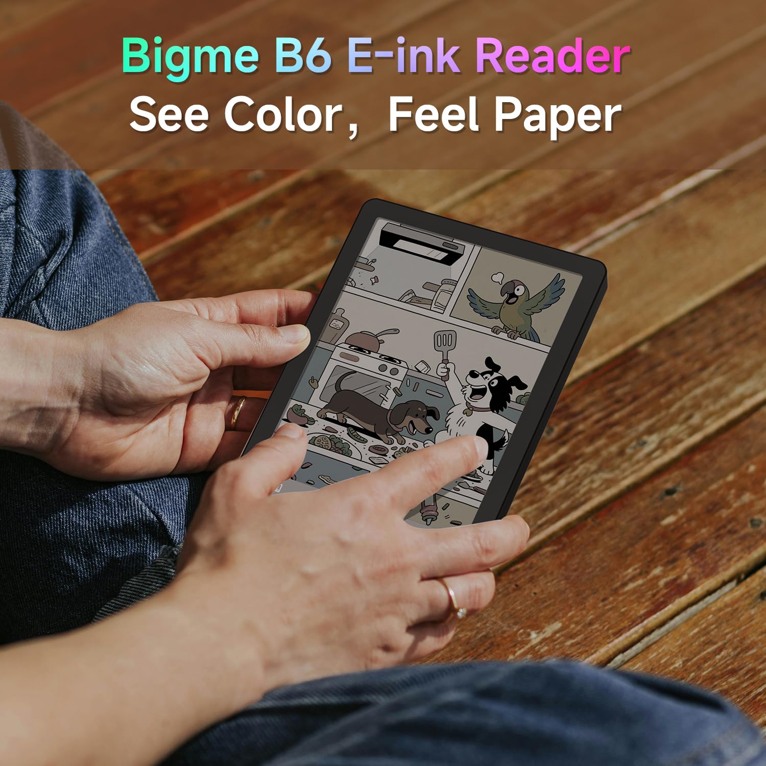 Bigme B6 6-inch Color ePaper Reader with Android 14OS，4+64GB (schwarz)