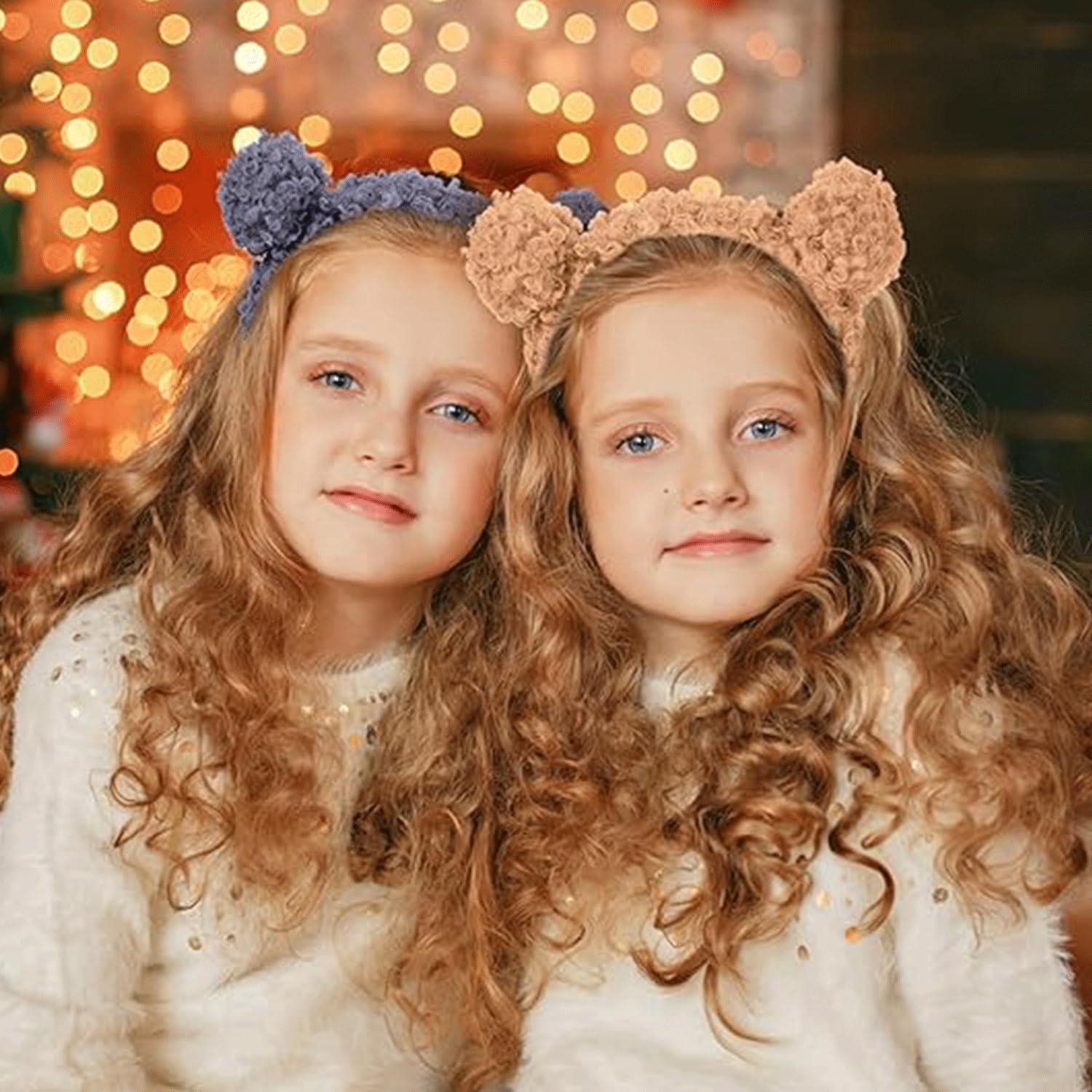 RmKbe 8 Pieces Bear Ears Headbands Cute Makeup Hairbands Fluffy Hair Hoops Party Costume Decoration Headband for Women Girls - Image 4
