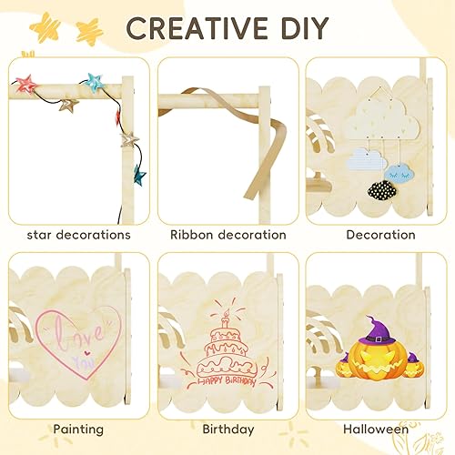 Miniatura 5 de Armario de madera para baby shower, armario de madera para baby shower, cesta de madera para baby shower, regalos de bienvenida para bebés, adecuado