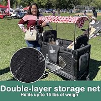 Vista 4 de Red de carga para cochecito, organizador de cochecito de bebé, red de carga de malla para espacio de almacenamiento adicional, gran capacidad