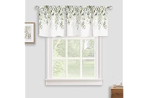 Watercolor Eucalyptus Leaves Retro Kitchen Curtains And Valances