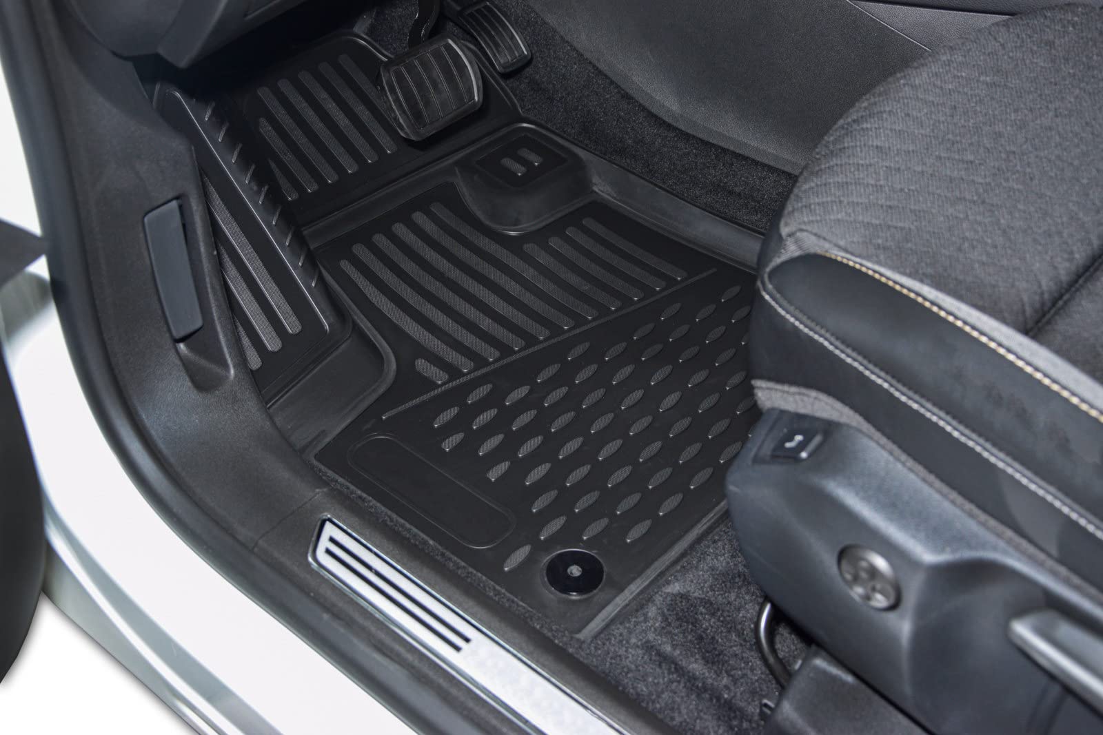 Kit De 16 Tapis En Caoutchouc Antidérapants Pour Jeep Renegade (2018-2023) - Protection Console, Portes, Rangements