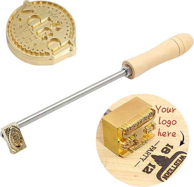 Personalisiertes Brandeisen Für Holz - Individueller Logo Stempel Für Leder & Handwerk