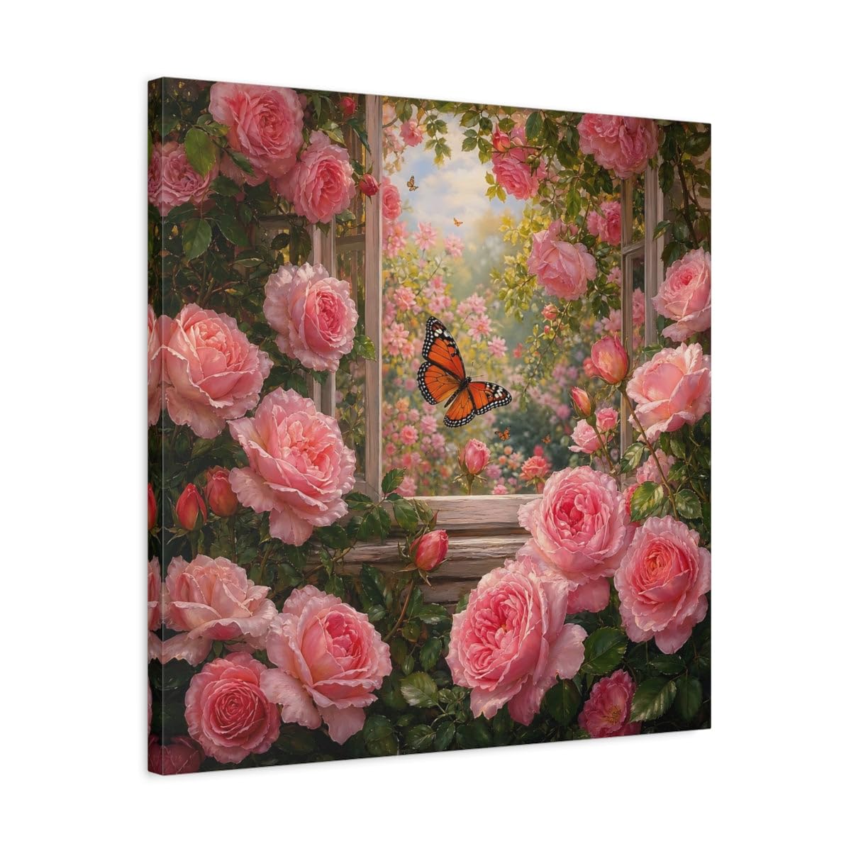 Impression toile papillon effet relief tableau haut de gamme 60x60 cm - 8