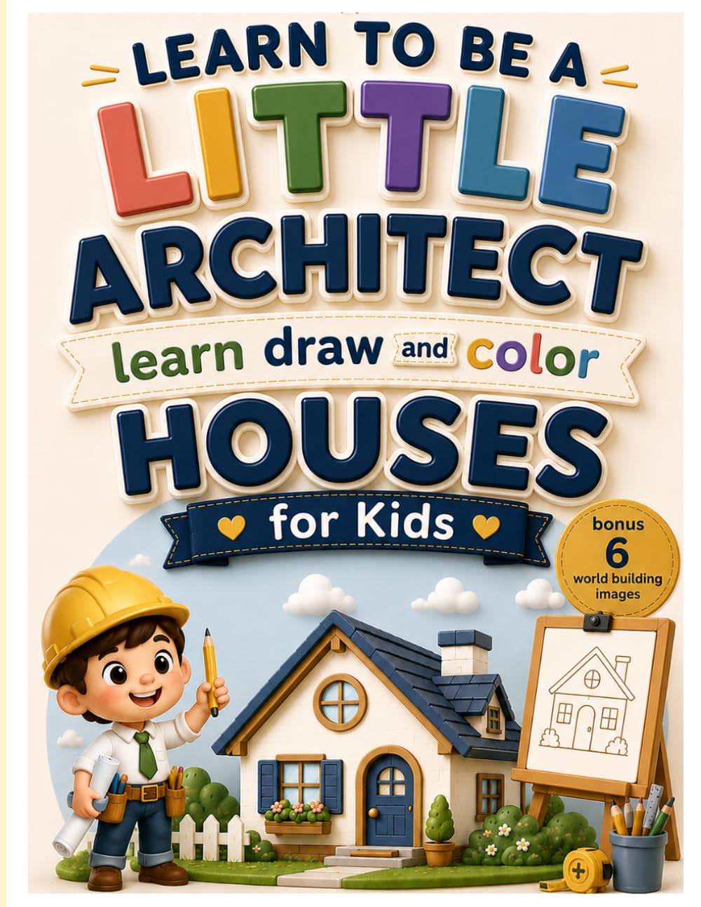 Learn to Be a Little Architect: Learn to Draw and Color a House for Kids: Bonus 6 World Building Images