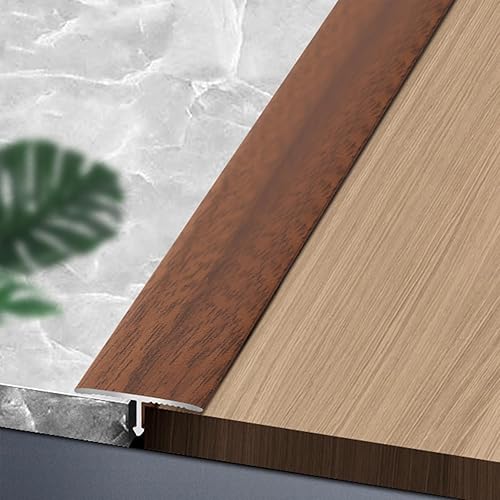 Tiras de transición de moldeo en T de grano de madera, tiras de cubierta de umbral de aleación de aluminio, decoración de borde de alfombra a LVT,