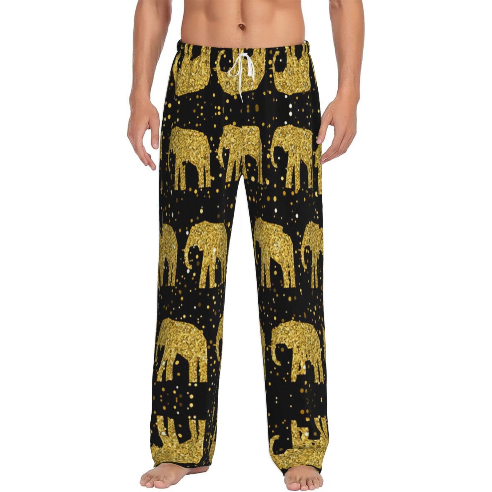Pantalon de pyjama imprimé éléphant doux vêtement nuit - 8