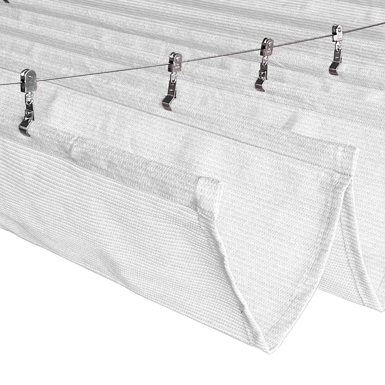 Voile d'ombrage rétractable pour bloquer la chaleur étouffante sur la terrasse et le jardin