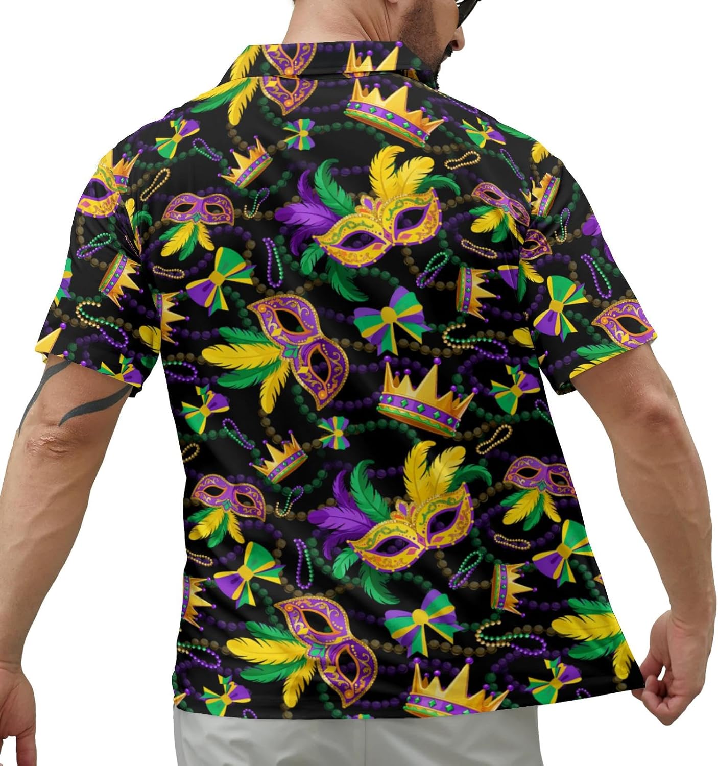 Men's Button Down Shirt Coconut Palm Hawaiian Shirt Short Sleeve Summer Beach Shirt Hawaii Shirts for Men, 4X-Large - Image 2