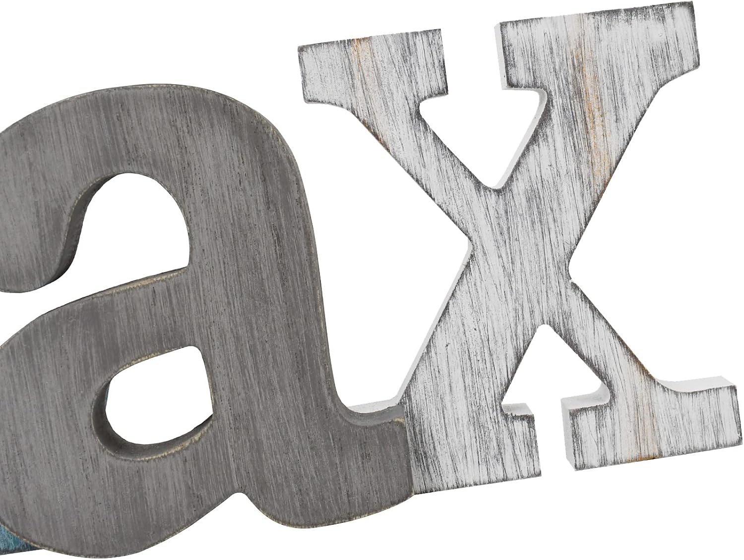 Linfevisi Wooden Relax Sign Aqua Hanging Block Letters Sign Rustic Freestanding Wood Word Decor Decorative Relax Table Sign Cutout Word Art Wall Decor (Relax) - Image 8