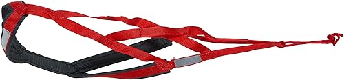 Neewa Arnés X-Back Racing – Grande, rojo | Equipo duradero para esquiar en trineo para perros | Ajuste cómodo ajustable | Cuello 17 pulgadas, pecho