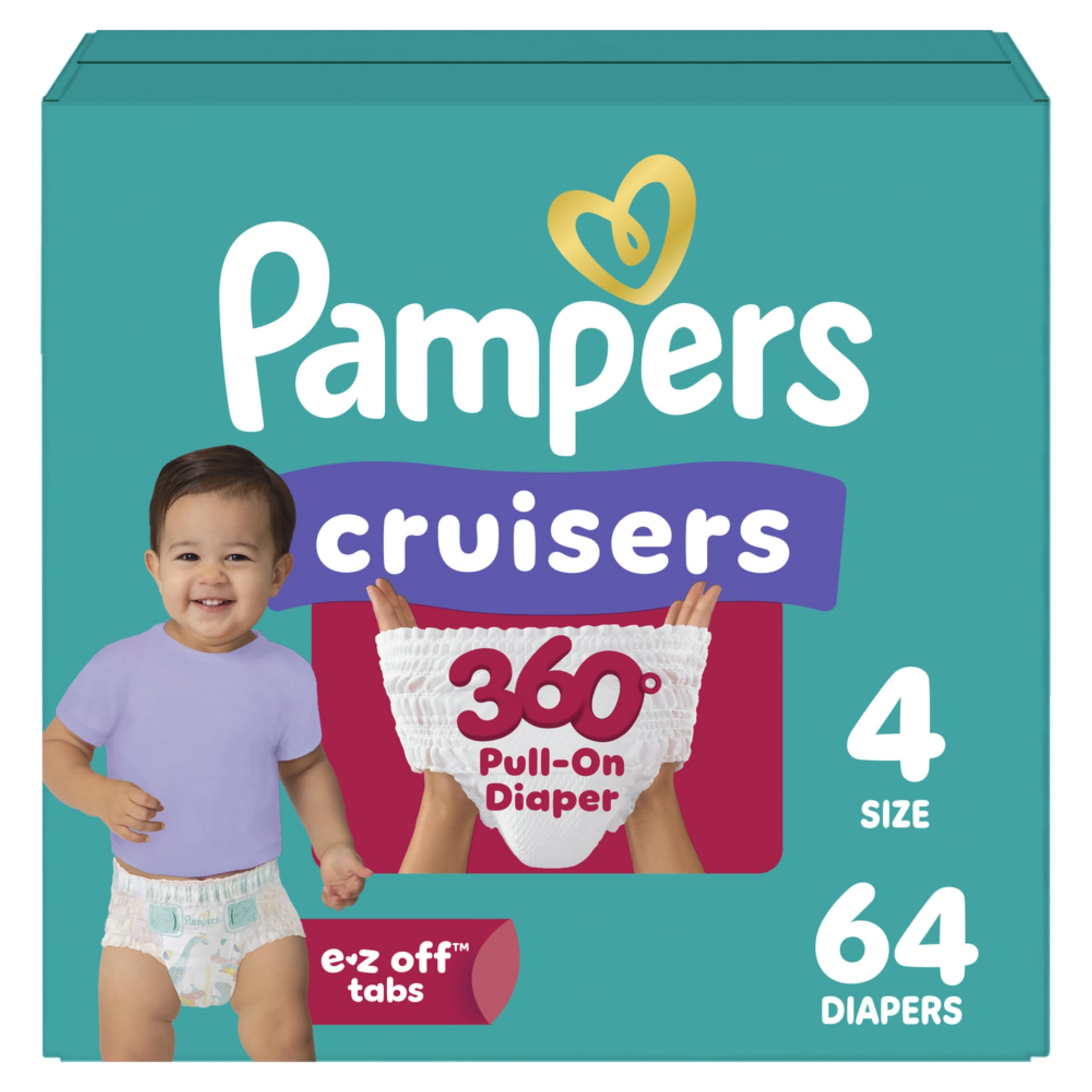 Photo 1 of Pampers Cruisers 360° Diapers - Size 4, 64 Count