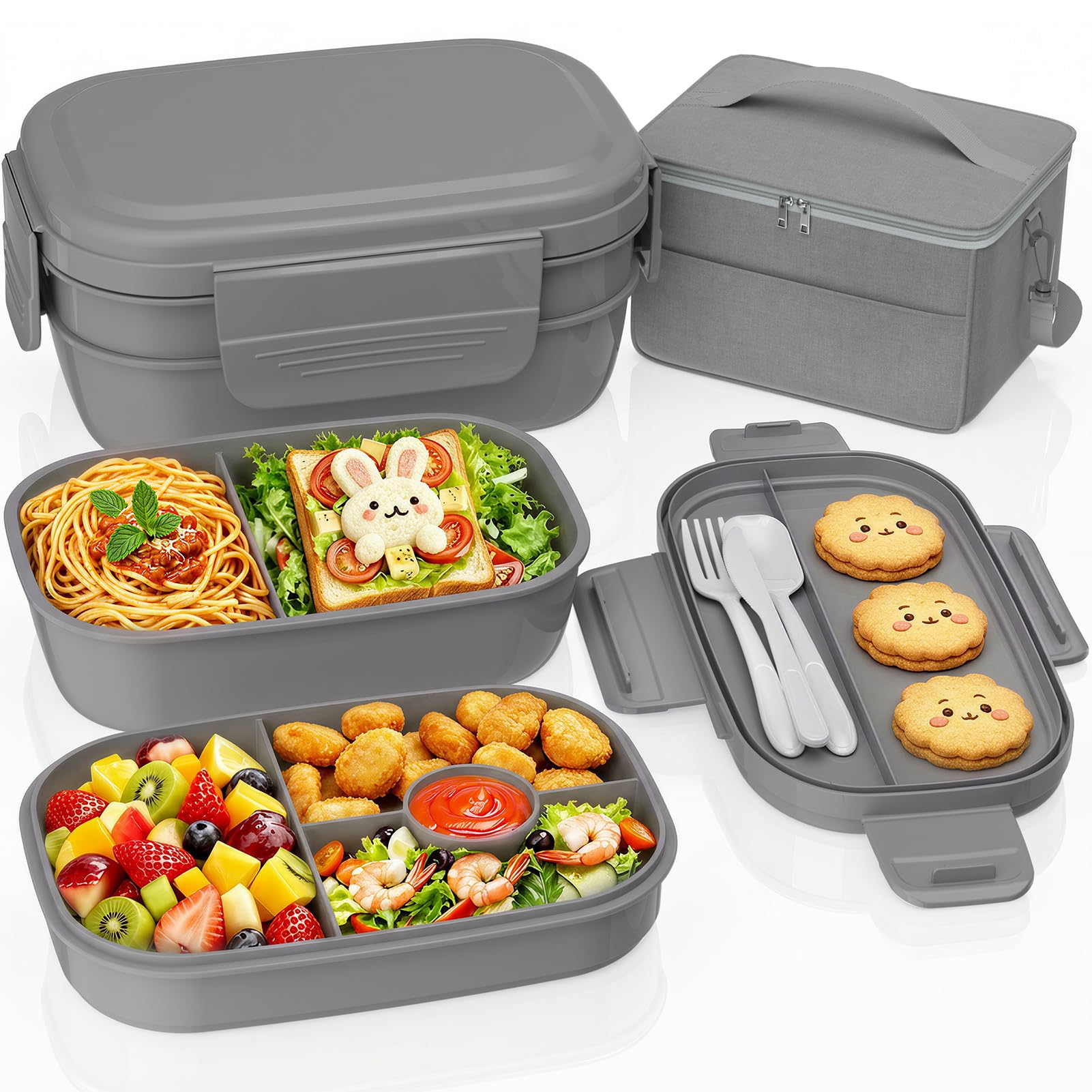 TIME4DEALS 3-Tier Bento Lunch Box Set
