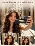 5K Caméra numérique pour la photographie, 64MP, Autofocus & Anti-Shake, 16X Zoom, WiFi, Grandes lignes & Lentille macro, 64GB TF Carte, Caméra Vlogging pour YouTube & Voyages (Noir)