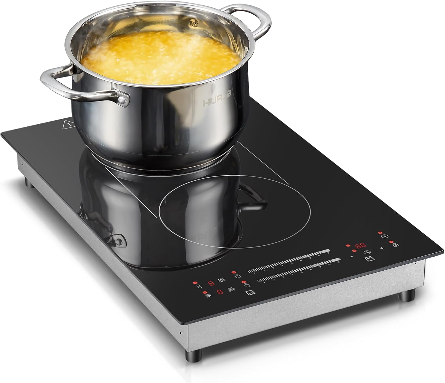 12 Inch Induction Cooktop 2 Burners, 120V 1800W Electric Stove with Bridge Function & 9 Power Levels, Built-in/Countertop Induction Burner for Kitchen, RV, Outdoor Camping 12 Inch Induction Cooktop 2 Burners, 120V 1800W Electric Stove with Bridge Function & 9 Power Levels, Built-in/Countertop Induction Burner for Kitchen, RV, Outdoor Camping