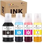 Hiipoo Refill Ink Bottle Replacement for T502 502 Ink for Epson ET-2750 ET2720 ET-2803 ET-2800 ET-2980 ET-3750 ET-4750 ET-3760 ET-4760 ET-2850 ET-4800 ET-3700 ET-15000 Printer