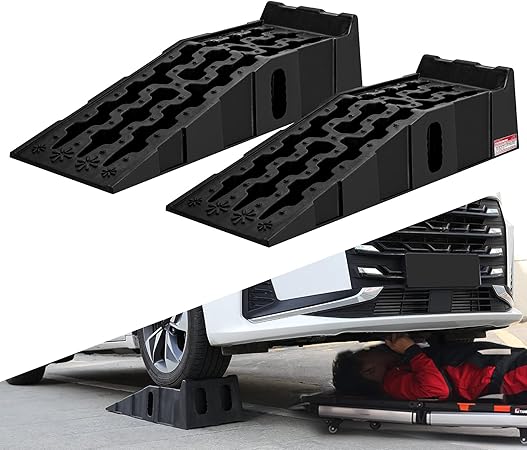 Amazon Villbest カースロープ 7t高耐荷重 ハイリフト 17cm 車 スロープ メンテナンス 整備用 タイヤスロープ ジャッキ補助 オイル交換 油圧ジャッキ代替 Suv ジープ バン トラック対応可能 2個セット タイヤ止め 車 バイク Amazon Villbest カースロープ 7t高耐荷重 ハイリフト 17cm 車 スロープ メンテナンス 整備用 タイヤスロープ ジャッキ補助 オイル交換 油圧ジャッキ代替 Suv ジープ バン トラック対応可能 2個セット タイヤ止め 車 バイク