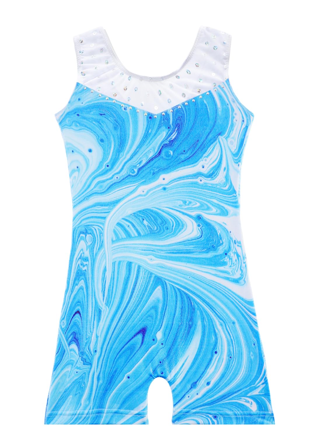 Gymnastic Leotards for Girls Dance Wear Sparkle Unicorn Rainbow Fancy Mermaid Pink Purple Clouds