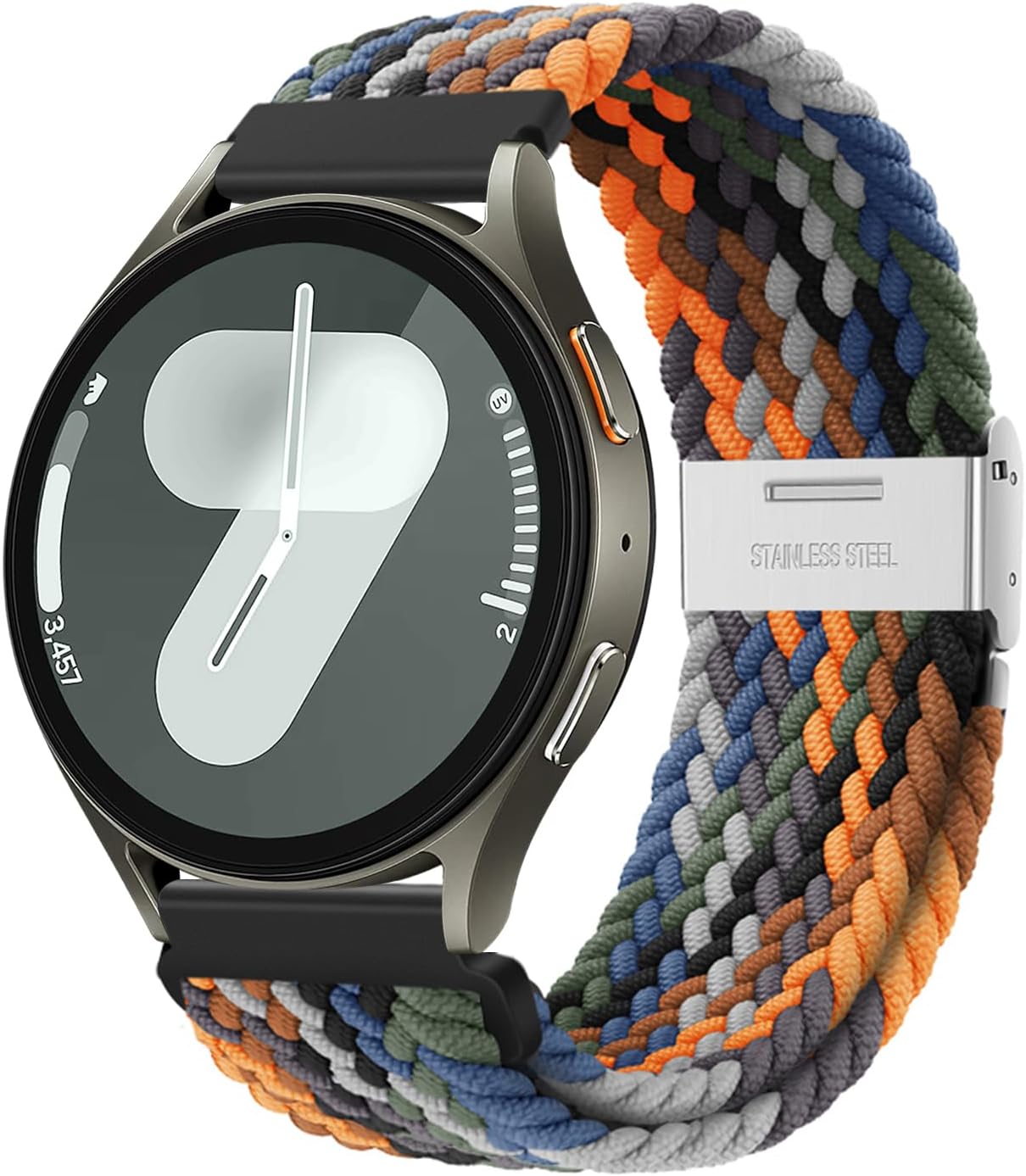 XMUXI 20mm Braided Watch Straps Compatible with Samsung Galaxy Watch 7 6 Classic Strap 43mm 47mm/Galaxy Watch 5 pro 45mm Nylon Solo Loop Replacement Watch Band for Amazfit GTS4(Watch Not Included)