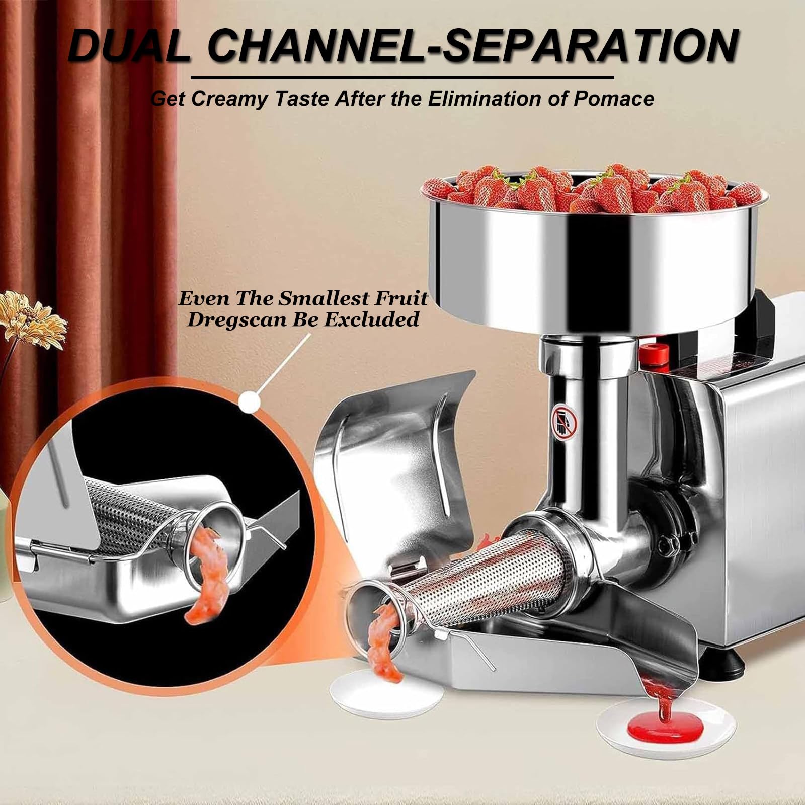 110/220V 370W Auto Tomato Sauce Maker, Macchina Elettrica Per Salsa Di Pomodoro, Purea Di Mele, Purè Di Patate, Marmellate,220V