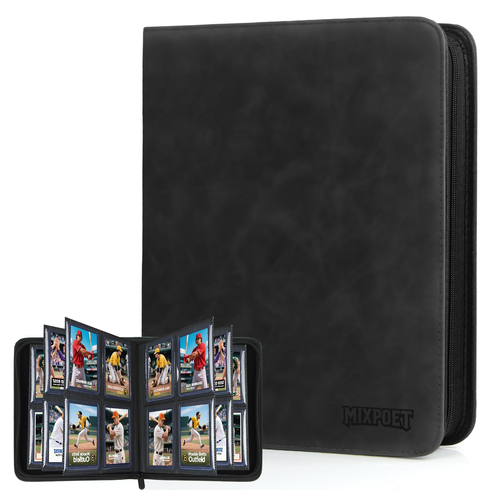 Raccoglitore Top Loader Carte, Album Card Binder 4 Tasche per 112 Top Loaders, Raccoglitori Carte Collezionabili - YGO/PTCG/MTG/TCG Sports Cards, Libro Porta, Non per carte SENZA un Top Loader