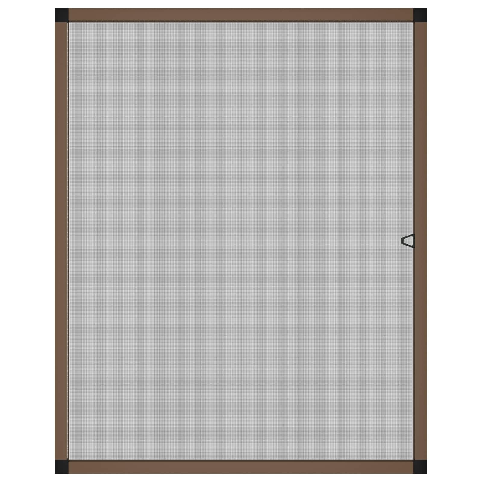 Fliegengitter für Fenster mit Alurahmen, 110 x 130 cm in Braun, zuschneidbares Fenstergitter mit Glasfasergewebe, bohrfreie Montage für Wohnbereich und Küche