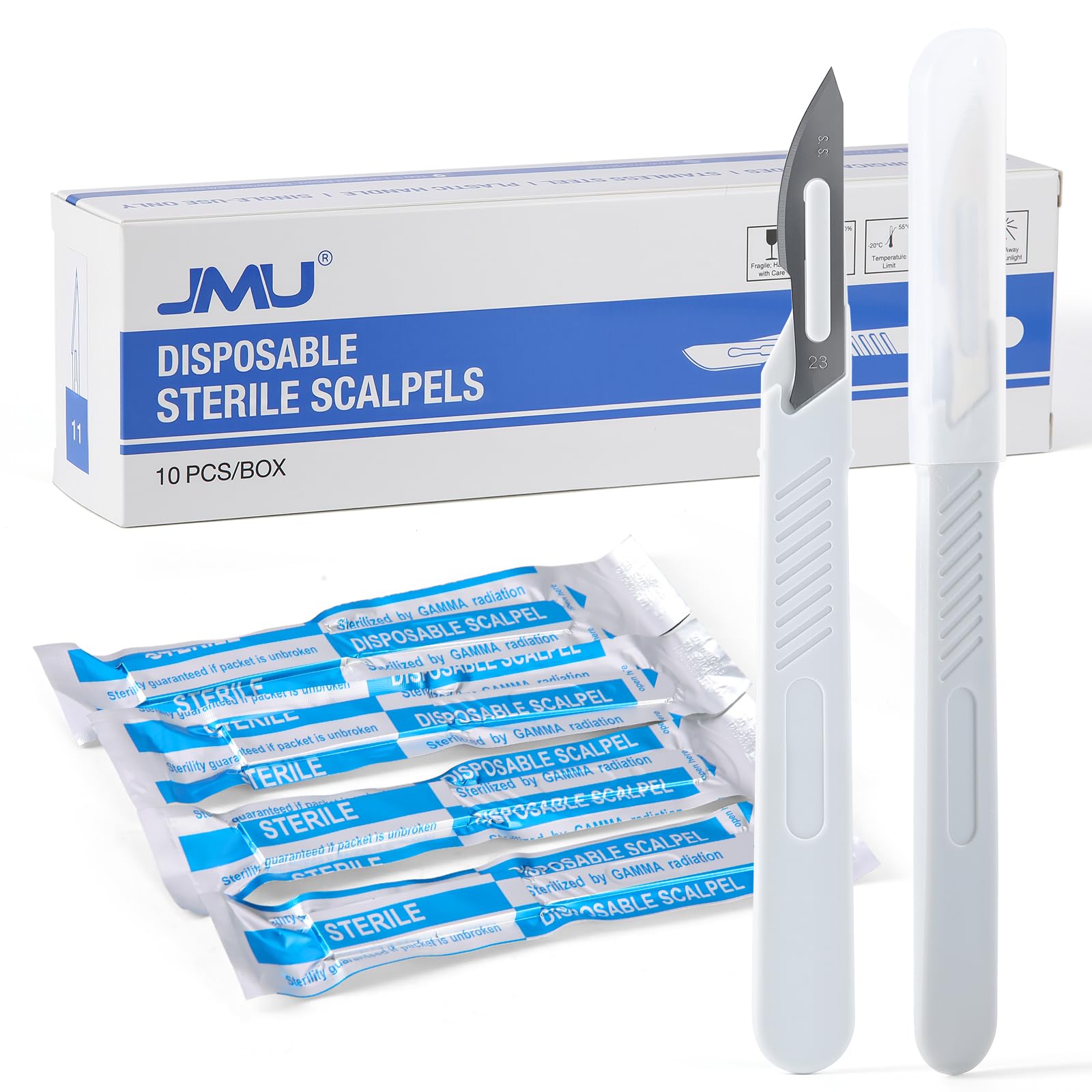 JMU Disposable Sterile Scalpel Blades, #15 Stainless Steel Surgical Blades — Amazon image 11