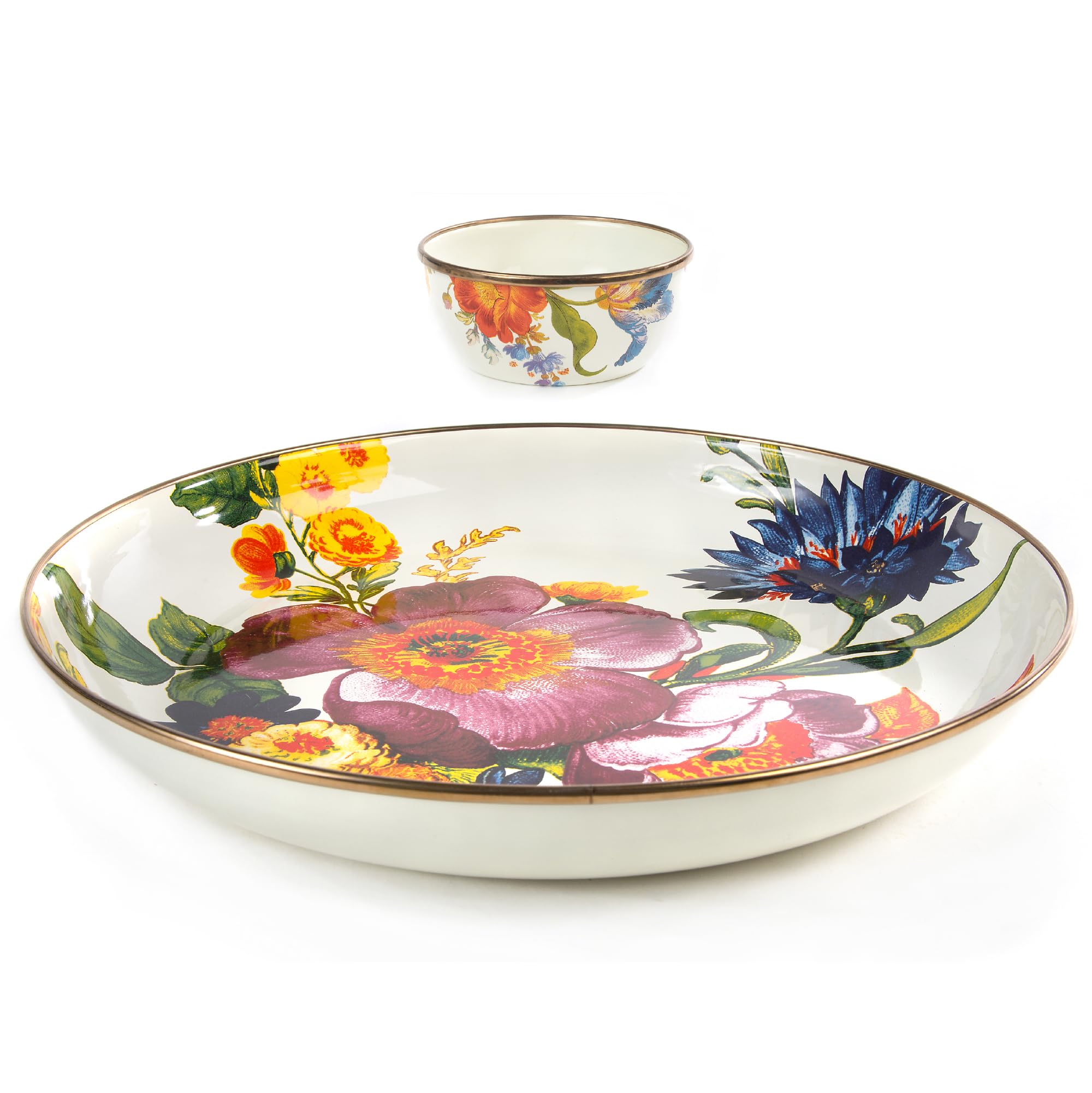 MACKENZIE-CHILDS パーチメント オーバルプレート Amazon.com | MACKENZIE-CHILDS Chip-and-Dip Serving Set