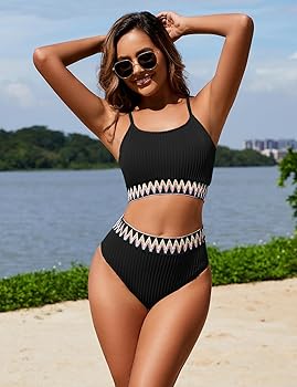 水着・ラッシュガード Her lip to 2Way Cut-Out Ribbed Swimwear