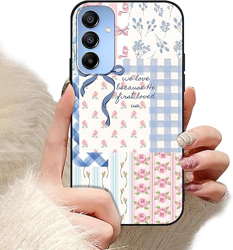 Aoldimu Aesthetics Collage Bow Flower Phone Case for Samsung Galaxy A15 5G Case 