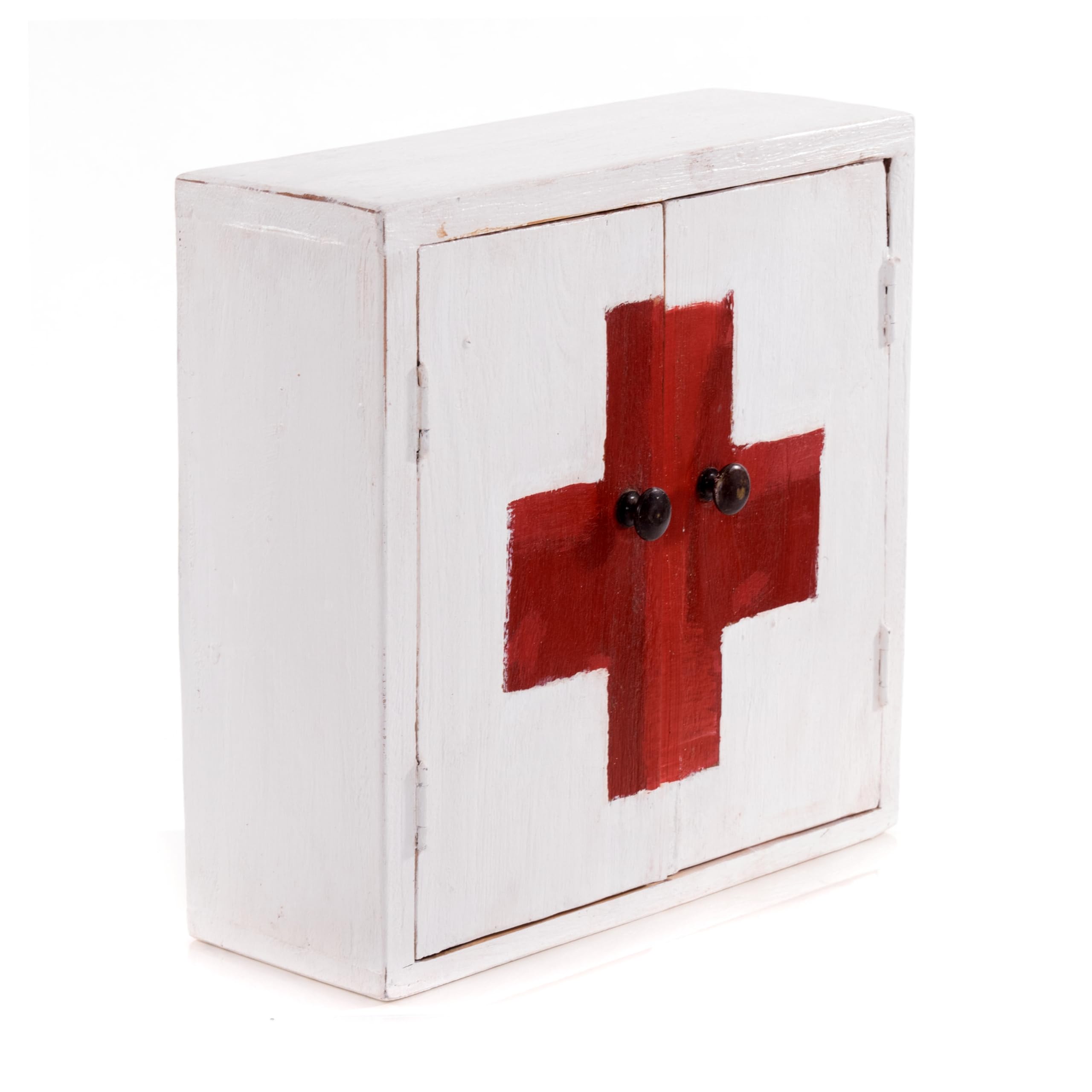 Armoire à pharmacie – Medic 35 – 35 x 35 x 13 cm (h x l x p) – En acajou – Armoire murale au design vintage retapé chic