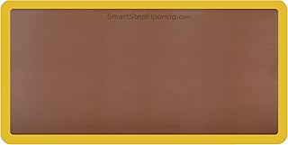 Smart Step Anti-fatigue Mat Supreme Yellow Safety Border 6x3 Brown