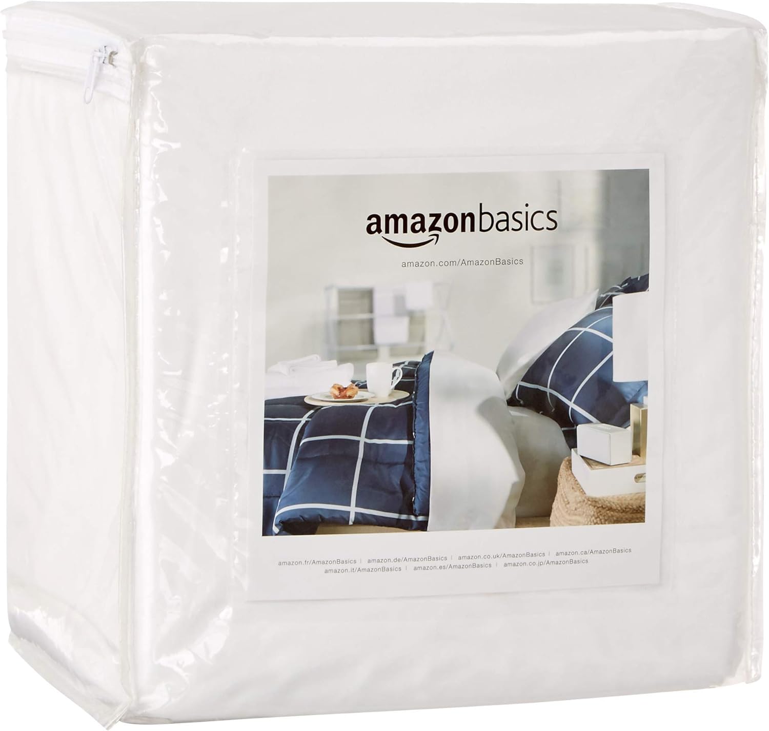 Amazon Basics FullyEncased Waterproof Mattress Cover Protector, Queen